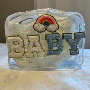 Baby Blue and White Bath Set